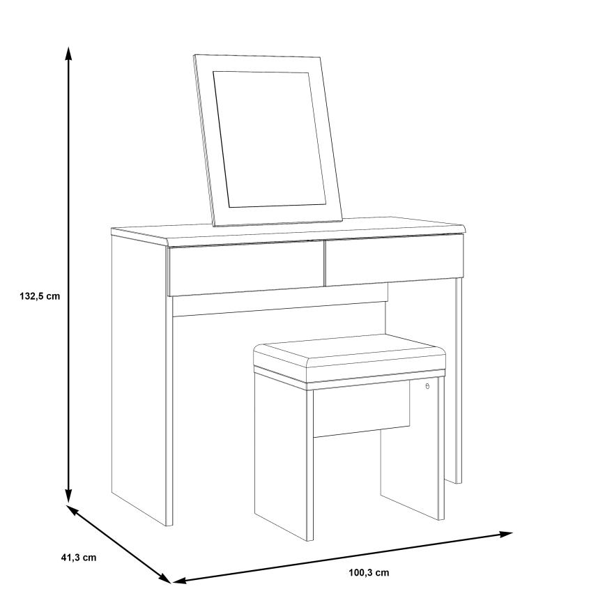 Grima galdiņš ERO + taburete brūna/melna