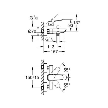 GROHE 1018720000 - DICE vannas jaucējkrāns, spīdīgs hroms