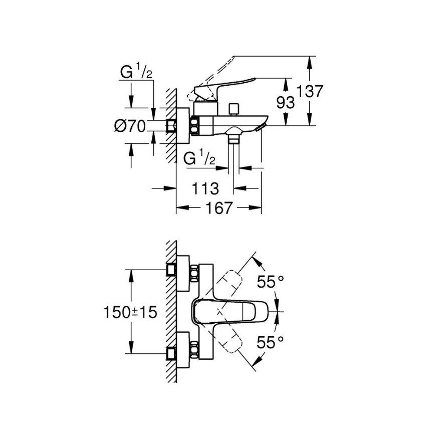 GROHE 1018720000 - DICE vannas jaucējkrāns, spīdīgs hroms
