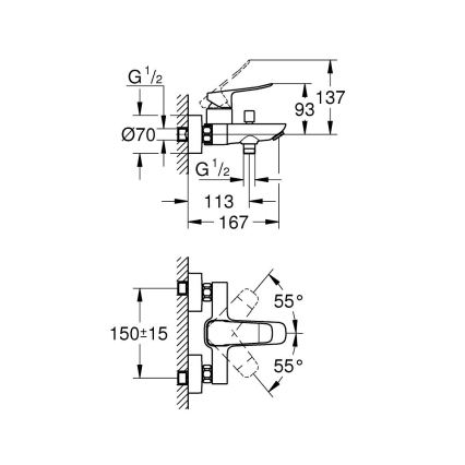 GROHE 1018722430 - Vannas jaucējkrāns DICE melns