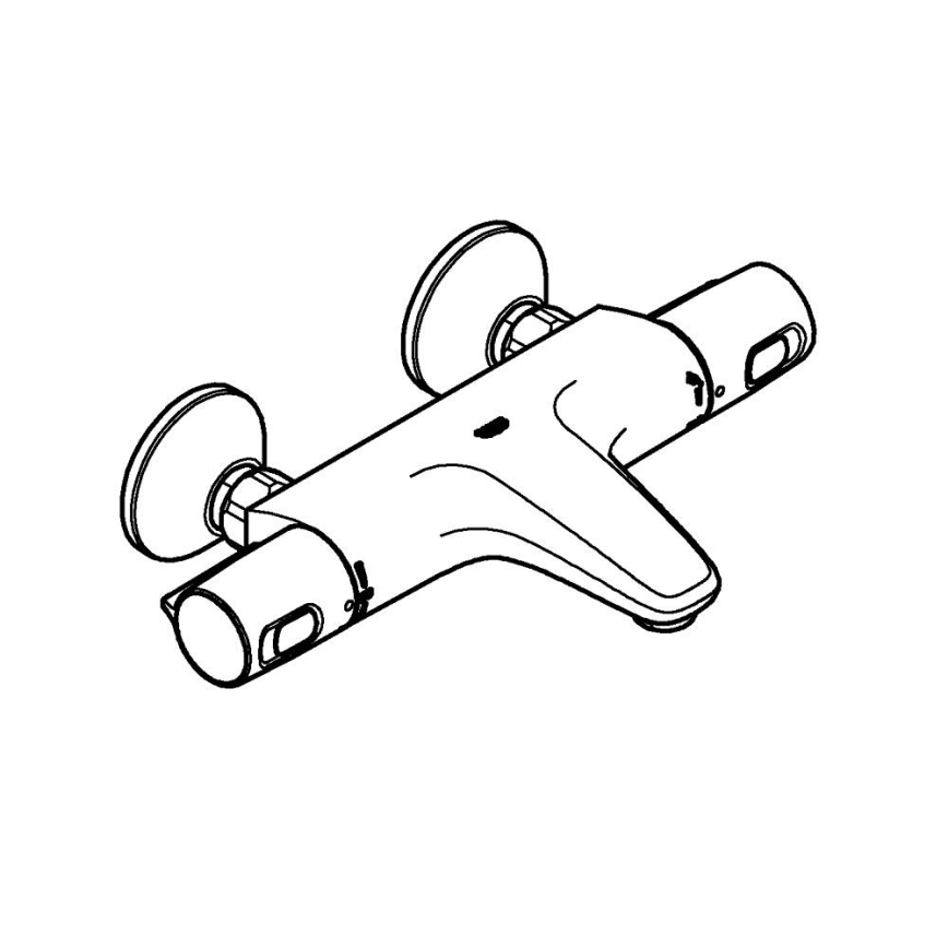 GROHE 1022162432 - Termostatiskais vannas jaucējkrāns PRECISION TREND DN 15 melns