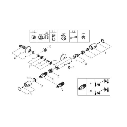 GROHE 1022172432 - Termostatiskais dušas jaucējkrāns PRECISION TREND melns