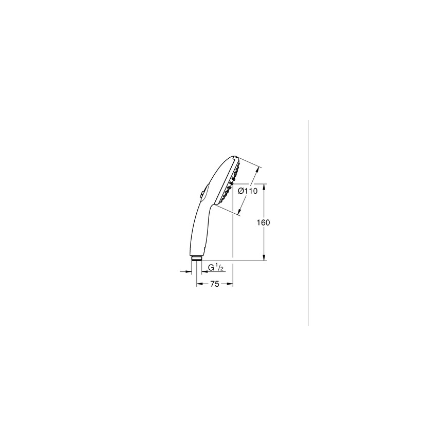 GROHE 1053152431 - Rokas duša VITALIO START 110 600 mm melna