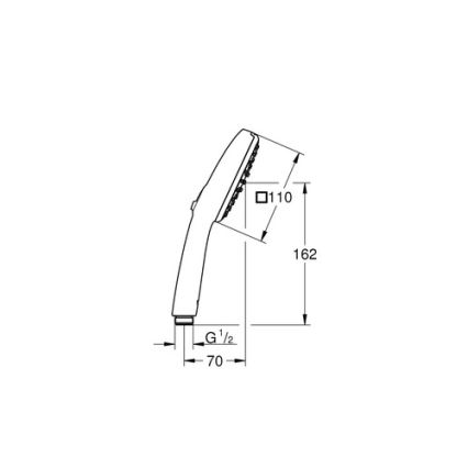 GROHE 1053162431 - Rokas duša VITALIO COMFORT 110 600 mm melna