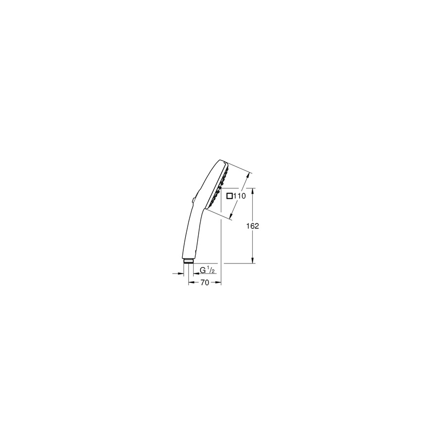 GROHE 1053162431 - Rokas duša VITALIO COMFORT 110 600 mm melna