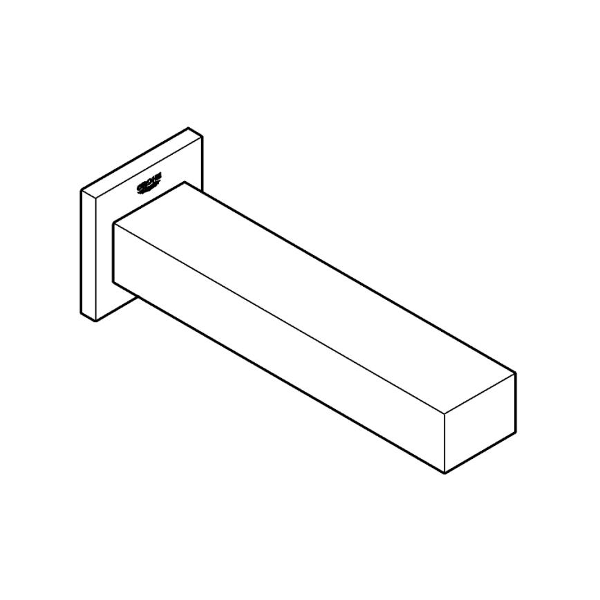 GROHE 13303000 - Vannas noteka EUROCUBE 170 mm spīdīgs hroms