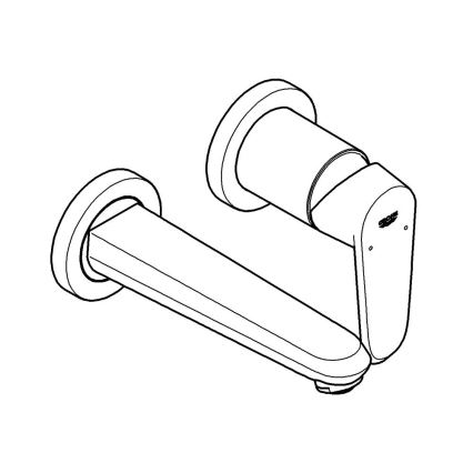 GROHE 19573002 - Divu caurumu izlietnes jaucējkrāns EURODISC COSMOPOLITAN 11x17 cm hromēts