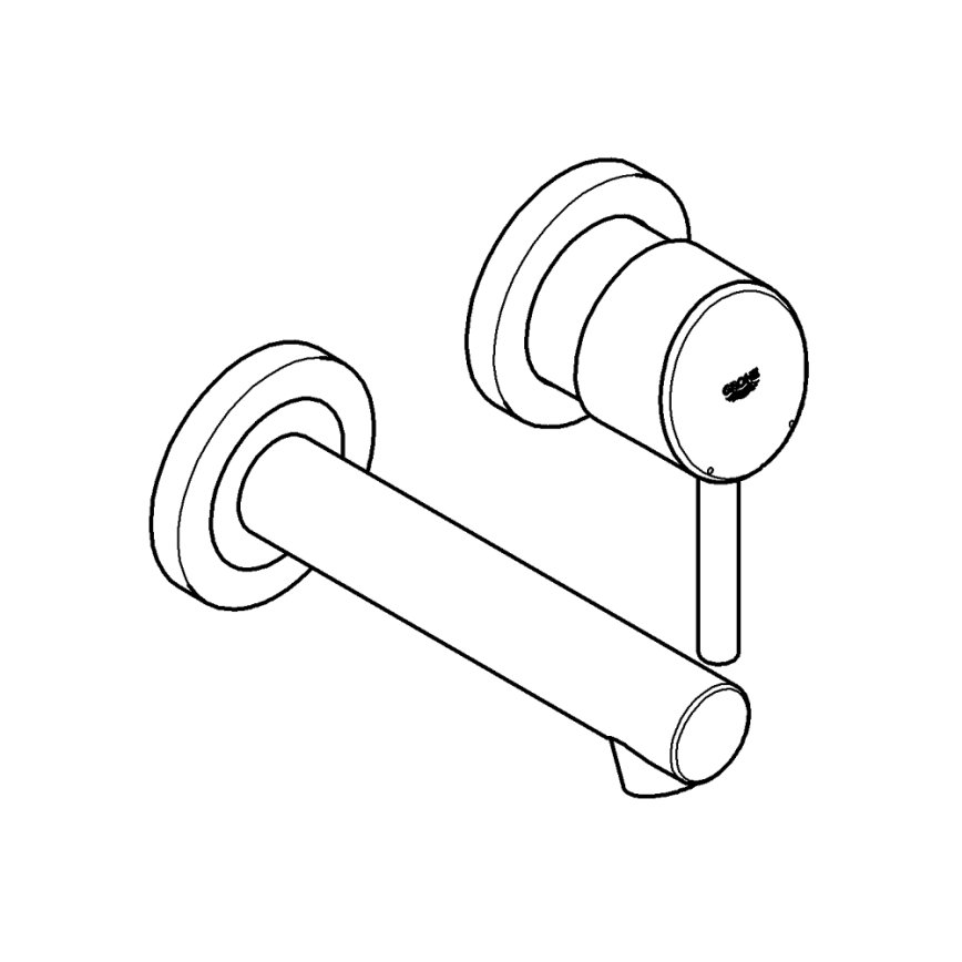 GROHE 19575001 - Divu caurumu izlietnes jaucējkrāns CONCETTO 147 mm spīdīgs hroms