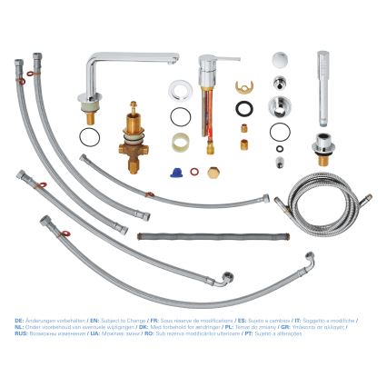 GROHE 19577001 - LINEARE četru caurumu vannas komplekts, spīdīgs hroms