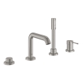 GROHE 19578DC1 - ESSENCE četru caurumu vannas komplekts ar nerūsējošā tērauda apdari