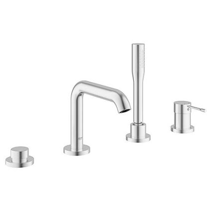 GROHE 19578DC1 - ESSENCE četru caurumu vannas komplekts ar nerūsējošā tērauda apdari