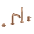 GROHE 19578DL1 - ESSENCE četru caurumu vannas jaucējkrānu komplekts, bronzas krāsā