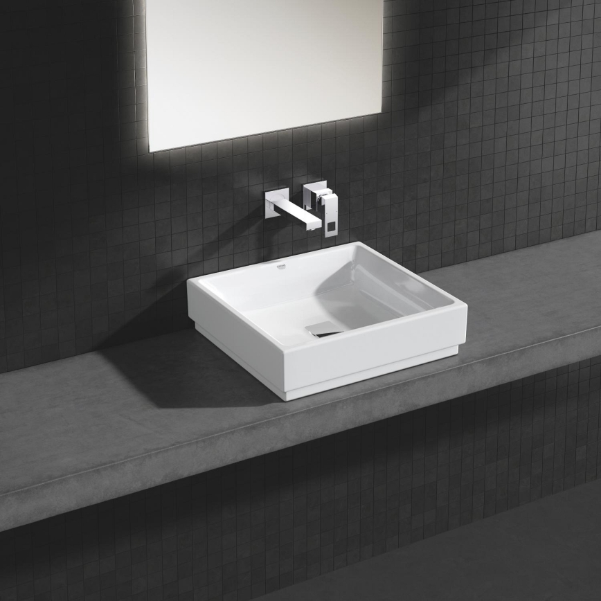 GROHE 19895000 - Divu caurumu izlietnes jaucējkrāns EUROCUBE, 171 mm, spīdīga hroma apdare