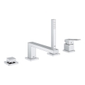 GROHE 19897001 - EUROCUBE četru caurumu vannas jaucējkrāns, spīdīgs hroms