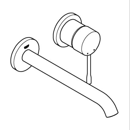 GROHE 19967DC1 - Divu caurumu izlietnes jaucējkrāns ESSENCE, 230 mm, nerūsējošais tērauds