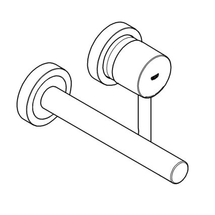 GROHE 19967GL1 - Divu caurumu izlietnes jaucējkrāns ESSENCE 230 mm, zelta