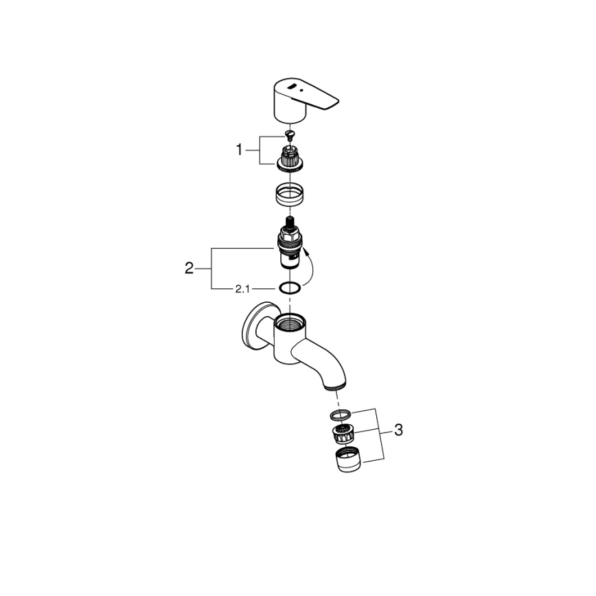 GROHE 20238001 - izplūdes vārsts DN 15, spīdīgs hroms