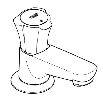 GROHE 20404001 - Stacionārais vārsts COSTA L DN 15 spīdīgs hroms