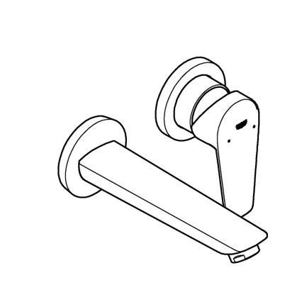 GROHE 20474001 - Izlietnes jaucējkrāns slēptai uzstādīšanai, 177 mm, glancēts hroms