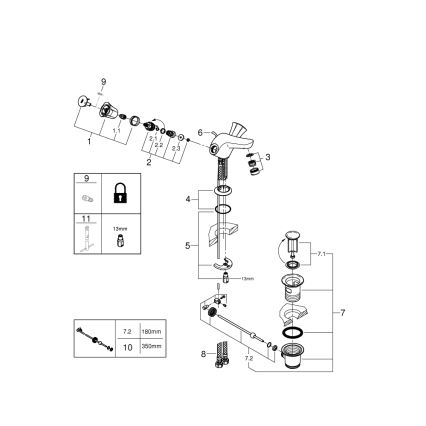 GROHE 21390001 - izlietnes jaucējkrāns COSTA L DN 15, pulēts hroms