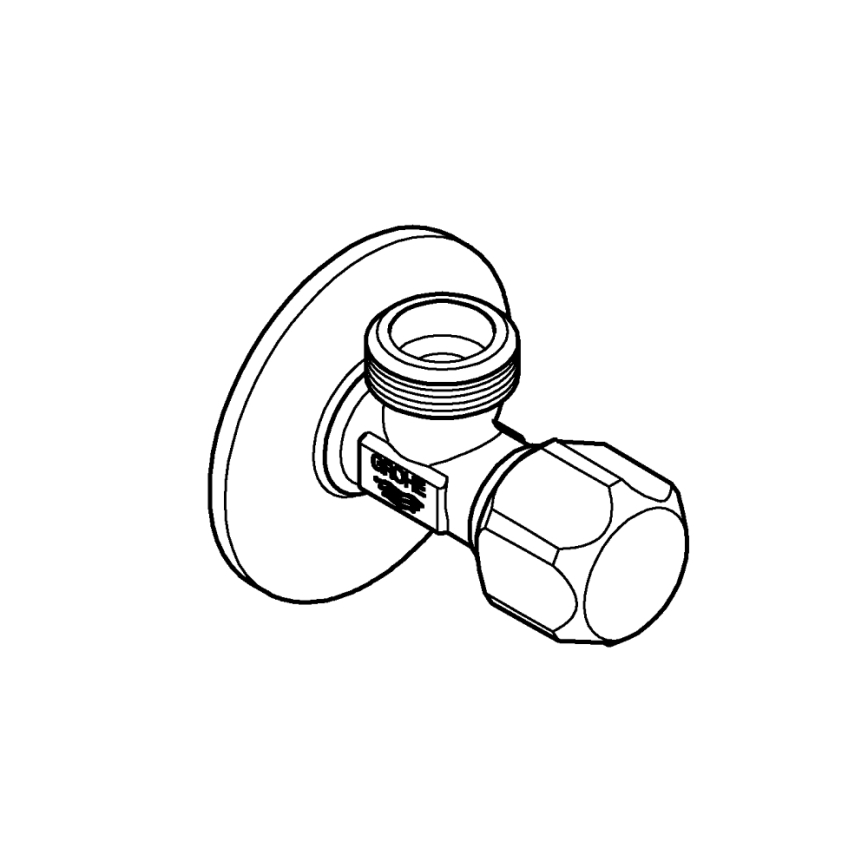 GROHE 22025000 - Stūra vārsts UNIVERSAL DN 15 spīdīgs hroms
