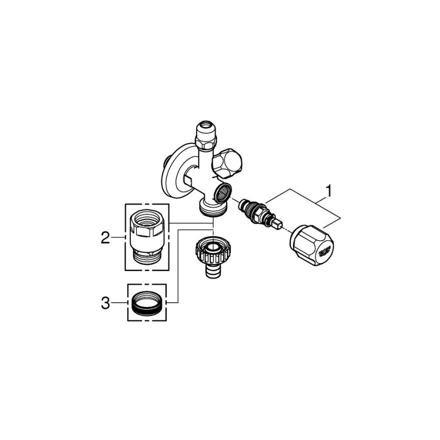 GROHE 22035000 - Kombinētais leņķa vārsts UNIVERSAL DN 15 spīdīgs hroms