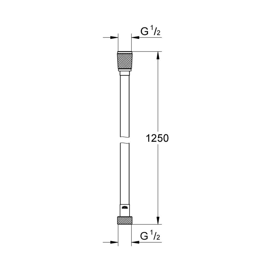 GROHE 22112000 - Dušas šļūtene VITALIOFLEX SILVER 1250 mm
