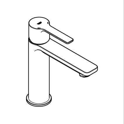 GROHE 23106AL1 - Izlietnes jaucējkrāns LINEARE, izmērs S, grafīts