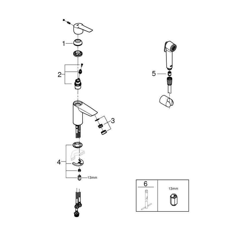 GROHE 231232433 - START izlietnes jaucējkrāns DN 15, izmērs S, melns