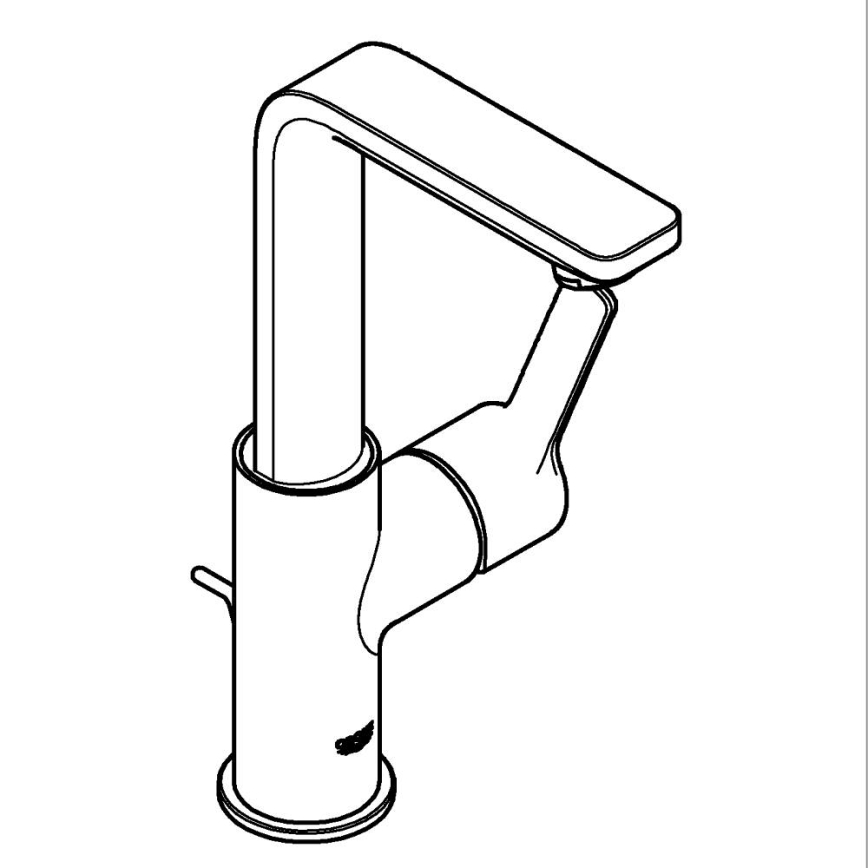 GROHE 23296001 - Izlietnes jaucējkrāns LINEARE, izmērs L, spīdīgs hroms