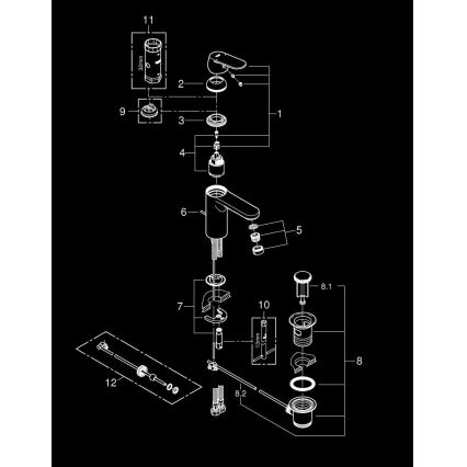 GROHE 23325000 - Izlietnes jaucējkrāns EUROSMART COSMOPOLITAN, izmērs M, hromēts