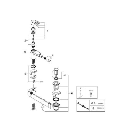GROHE 23338000 - BAULOOP bidē jaucējkrāns, spīdīgs hroms