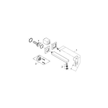 GROHE 23447000 - Izlietnes jaucējkrāns EUROCUBE 231 mm spīdīgs hroms