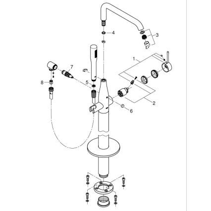 GROHE 23491GN1 - Vannas jaucējkrāns ESSENCE 277 mm, zelta apdare