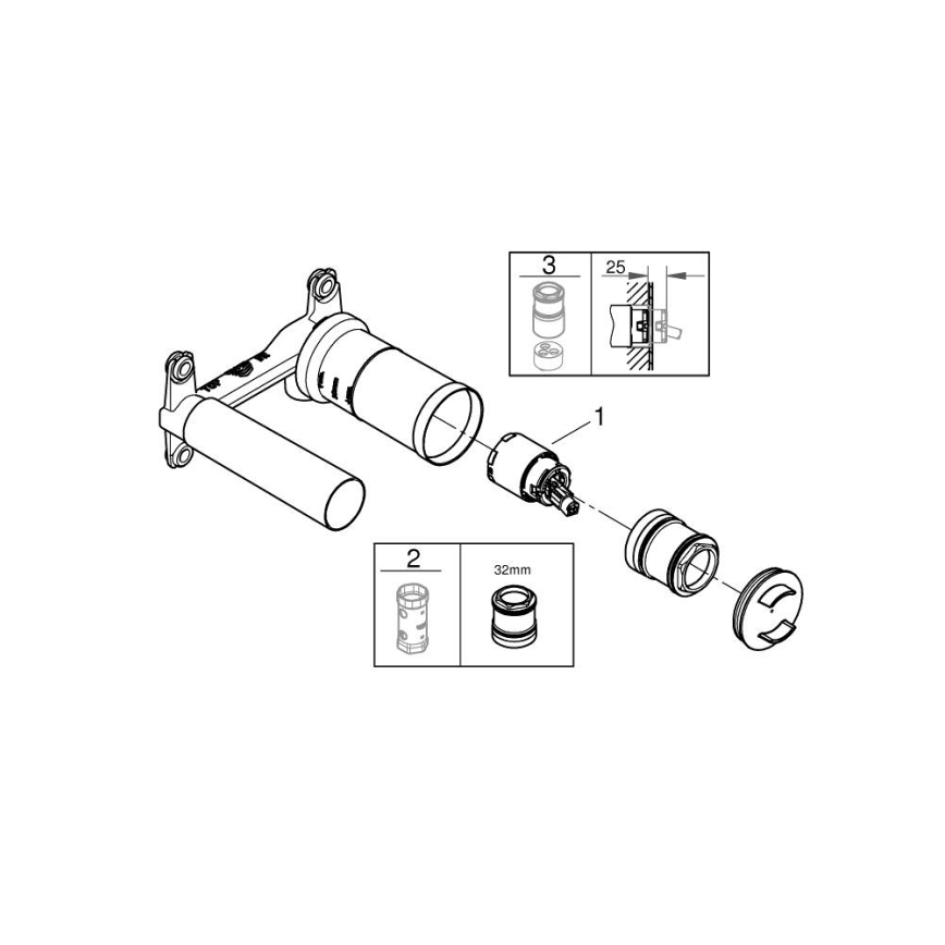 GROHE 23571000 - Jaucējkrāns DN 15 DR - spīdīgs hroms