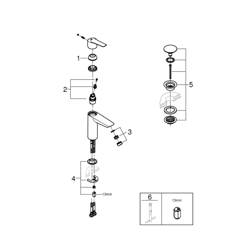 GROHE 235752432 - Izlietnes jaucējkrāns START 192 mm melns