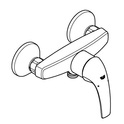 GROHE 23631000 - Dušas jaucējkrāns BAUCURVE 150 mm spīdīgs hroms