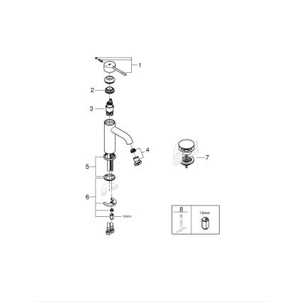 GROHE 23797001 - Izlietnes jaucējkrāns ESSENCE, izmērs S, spīdīgs hroms