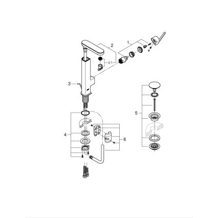 GROHE 23844003 - Izlietnes jaucējkrāns PLUS, izmērs L, spīdīgs hroms
