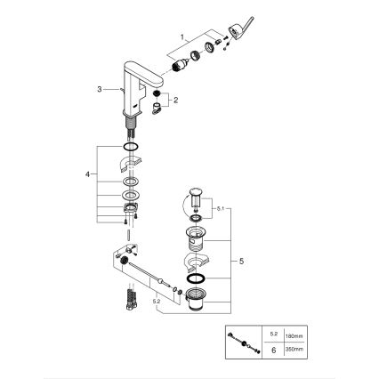 GROHE 23871003 - Izlietnes jaucējkrāns PLUS, izmērs M, spīdīgs hroms