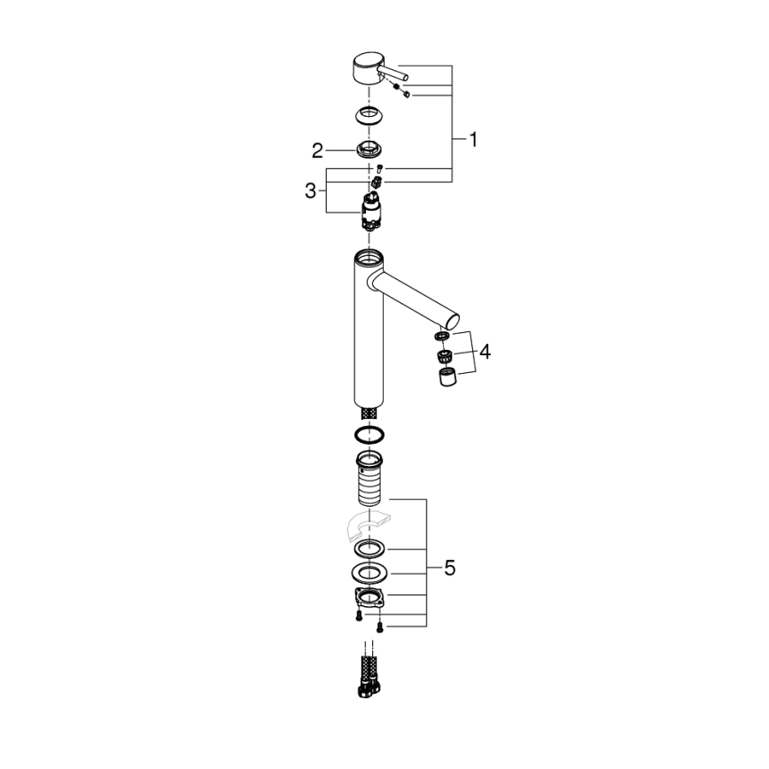 GROHE 23920001 - Izlietnes jaucējkrāns CONCETTO XL izmērs spīdīgs hroms