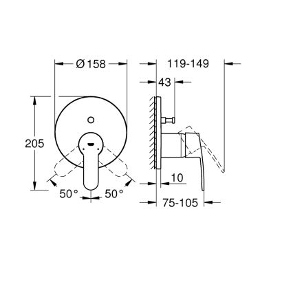 GROHE 24052002 - Jaucējkrāns EUROSTYLE COSMOPOLITAN spīdīgs hroms