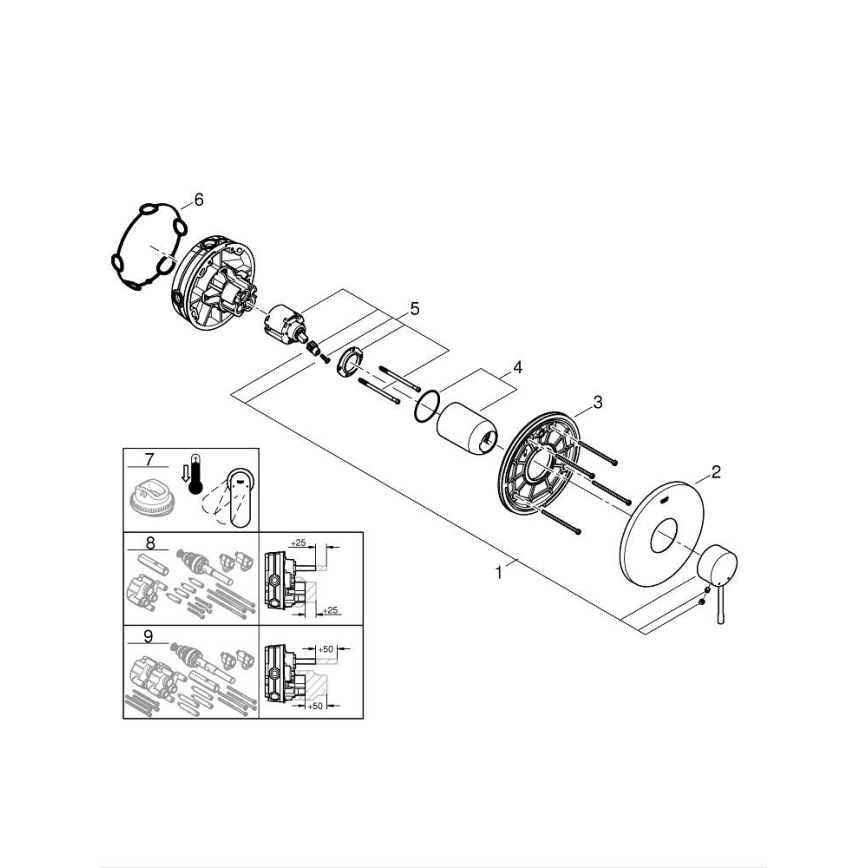 GROHE 24057GN1 - Dušas jaucējkrāns ESSENCE, zelta