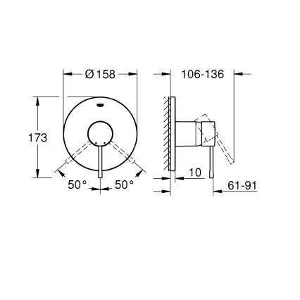 GROHE 24057GN1 - ESSENCE dušas jaucējkrāns ar birstētu zelta apdari
