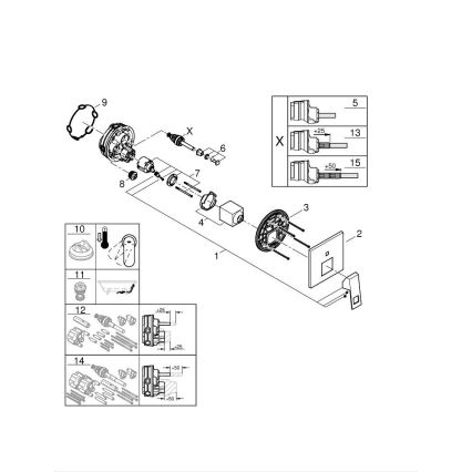 GROHE 24062000 - EUROCUBE jaucējkrāns, spīdīgs hroms