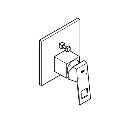 GROHE 24062000 - EUROCUBE jaucējkrāns, spīdīgs hroms