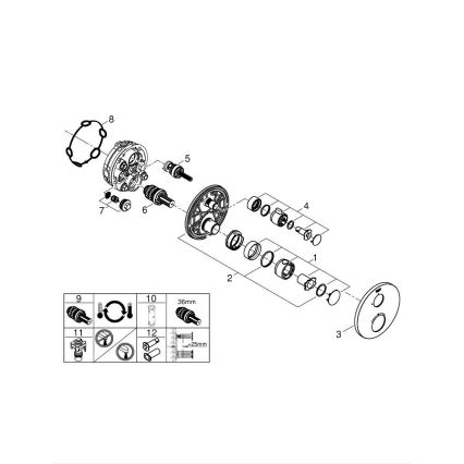 GROHE 24075000 - Termostatiskais dušas jaucējkrāns GROHTHERM glancēts hroms