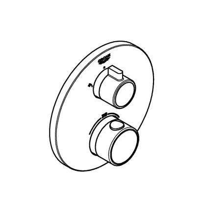 GROHE 24076000 - Termostatiskais dušas jaucējkrāns GROHTHERM, spīdīgs hroms