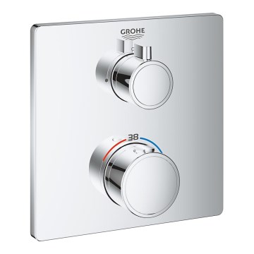 GROHE 24078000 - Termostatiskais dušas jaucējkrāns GROHTHERM, glancēts hroms