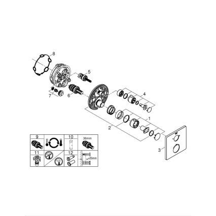 GROHE 24079000 - Termostatisks dušas jaucējkrāns GROHTHERM glancēts hroms